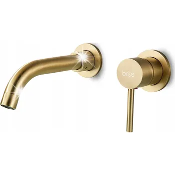 Vodovodní baterie Podomítková nástěnná umyvadlová baterie baterie kartáčované matné zlato + box