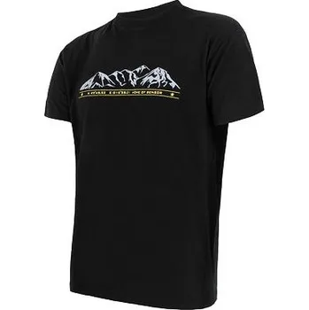 Pánské oblečení Sensor Tričko Merino Wool PT mountains pánské černé XL