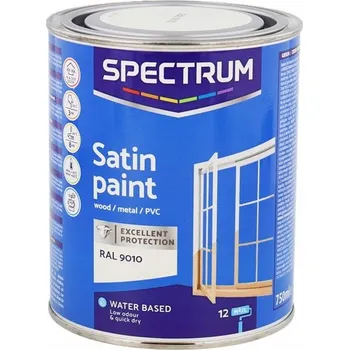 Lak na dřevo Akrylový lak bílý 0,75L Bílý satén vodou ředitelný RAL