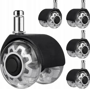 UNIVERZÁLNÍ KOLEČKA NA ŽIDLE NÁHRADNÍ KOLEČKA PRO KANCELÁŘSKÉ ŽIDLE 5 KS