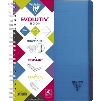 Sešit Linicolor intensive A4+,CLAIREFONTAINE, předměty, linky, 120 listů