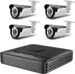PROFI Digitální Venkovní IP kamerový set QHD (2K) 4.0Mpx H.265 se záznamem 1TB Aktivní PoE 802.3af (Kompletní kamerový set 4 bezpečnostních venkovních H.265 IP kamer s vysokým rozlišením QHD (2K) 4.0Mpx a aktivním PoE napájením, včetně 1TB pevného disku.)
