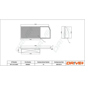 Vzduchový filtr Vzduchový filtr DRIVE+ DP1110.10.0401