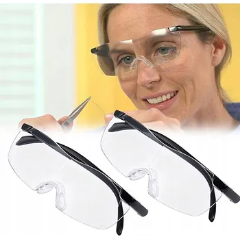 2X ZVĚTŠOVACÍ BRÝLE S LED SVĚTLEM LUPA NA ČTENÍ SKLO SKLO