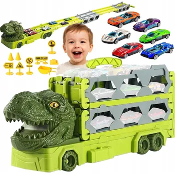 autodráha Auta ve tvaru náklaďáku Závodní dráha s dinosaury