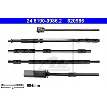 Brzdová hadice ATE SNÍMAČ OPOTŘEBENÍ BRZDOVÝCH DESTIČEK 24.8190-0986.2