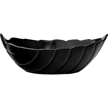 Miska salátová mísa Skleněný list černá Altom Design Nocturn 14 cm 200 ml