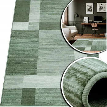 Koberec KOBEREC MODERNÍ KOBEREC ZELENÝ MÁTA BÍLÝ VENEZIA KOBERCE OBÝVACÍHO POKOJE 60x110
