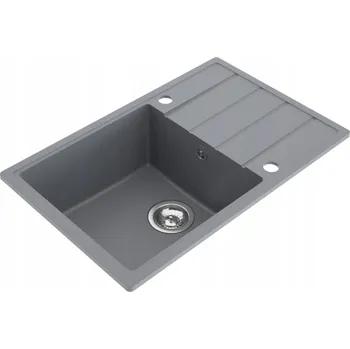Granitový dřez Jednokomorový granitový dřez Milo Metro, šedý