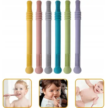 6 ks silikonových kousátek vícebarevných