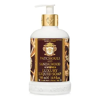 Mýdlo Saponificio Artigianale Fiorentino Přírodní tekuté mýdlo Pačuli a Santalové dřevo Fiorentino 500ml