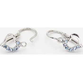 Náušnice Dětské zlaté náušnice z bílého zlata se zirkony C2757WAQ (585/1000) 0.95 g