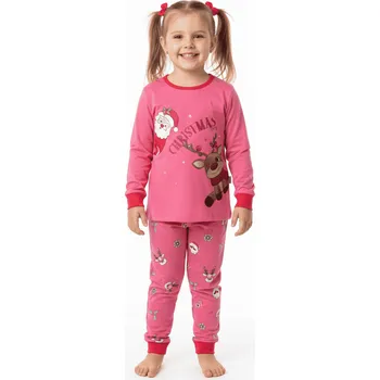 VÁNOČNÍ PYŽAMO SE SOBEM ZIMA26 Barva: Růžová, Velikost: 110