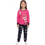 VÁNOČNÍ PYŽAMO SE SOBEM ZIMA26 Barva: Tmavěmodrá s růžovou, Velikost: 110