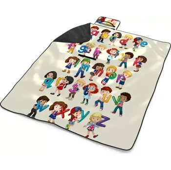 deka Sablio Plážová deka Abeceda: 200x140 cm