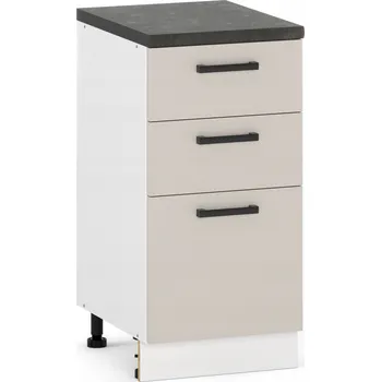 Kuchyňská skříňka Spodní kuchyňská skříňka 40 cm Kašmír se 3 zásuvkami