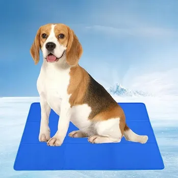 Pelíšek pro psa Chladicí gelová podložka pro domácí mazlíčky 60 x 90 cm, modrá