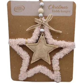 Vánoční dekorace Vánoční ozdoba Hvězda – Plyšová vánoční dekorace