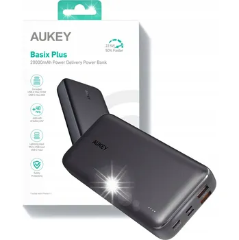 Powerbanka AUKEY PB-N74S Power Banka | 20000 mAh | 5x USB | Rychlé Nabíjení 3.0 | Power||||