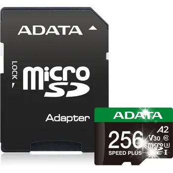 Paměťová karta ADATA microSD karta Speed Plus 256GB UHS-I U3 V30 A2 180/160 MB/s