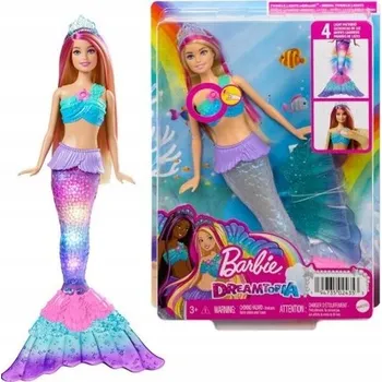 Panenka Barbie Malibu Mořská panna Blikající světýlka HDJ36