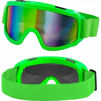 Lyžařské brýle zelené neonové 80. léta apres ski party