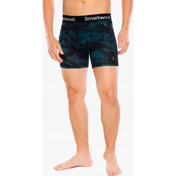 Boxerky Boxerky Smartwool Merino Print Boxer Brief Boxed černé, velikost XL
