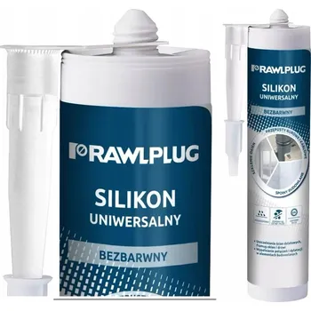 stavební silikon UNIVERZÁLNÍ SILIKON BEZBARVÝ 300ML RAWLPLUG