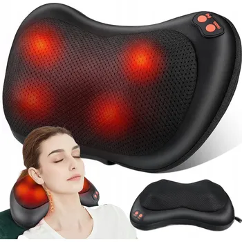 Masážní přístroj VYHŘÍVANÁ MASÁŽNÍ PŘÍSTROJ NA ZÁDA A KRK S 8 MASÁŽNÍMI HLAVICEMI, 3 ÚROVNĚ, ČASOVAČ 15 MINUT, PRO DOMÁCÍ POUŽITÍ