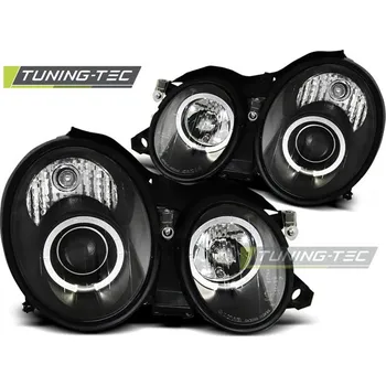 Přední světlomet Tuning-Tec Přední čirá světla Mercedes Benz CLK I W208 (1997 - 2002) - černé - Angel Eyes