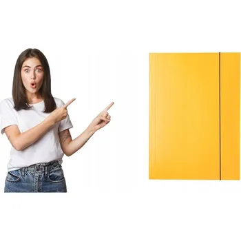 Lakovaná složka s gumou A4 žlutá ESSELTE