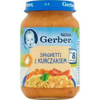 Dětská výživa Příkrm Gerber Špagety s kuřecím masem pro miminka od 8. měsíce 190 g