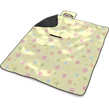 deka Sablio Plážová deka Hvězdy, květy a puntíky: 200x140 cm