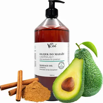 Masážní přípravek OLEJEK UJĘDRNIAJĄCY DO MASAŻU 1000ML VCEE ORIGINÁLNÍ Zpevňující masážní olej Avocado Oil & Cinnamon 1000 ml