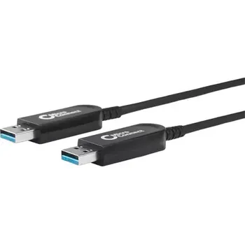 Kabel do PC MicroConnect Premium Optic Fiber kabel USB3.0 A (M) - USB3.0 A (M) 15m černá (USB3.0AA15BOP)