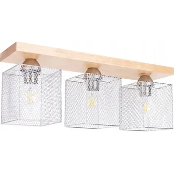 Norman Wood Stropní Svítidlo 3xE27 Max.25W Bříza/Chromovaný kovový klobouk