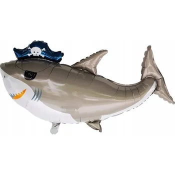 Balónek MEGA VELKÝ FÓLIOVÝ BALÓN ŽRALOK PIRÁT PIRÁTI 97 CM