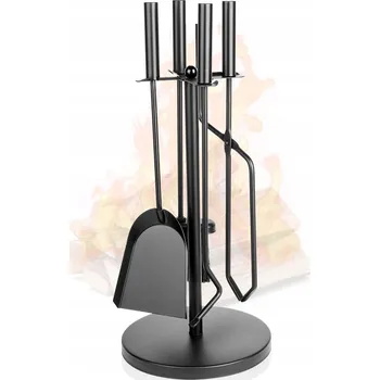 Krbové nářadí Krbové nářadí lopatka metla kleště stojan 49 Cm sada 5 ks