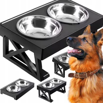 Miska pro psa Miska pro psa Emes dvojitá kovová zpomalovací nastavitelná