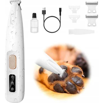 Kosmetika pro psa STROJEK NA STŘÍHÁNÍ PSŮ KOČEK ZVÍŘAT TRIMMER TICHÝ LED