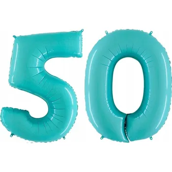 Balónek Fóliový balónek 101 cm číslice "5" pastelově modrá