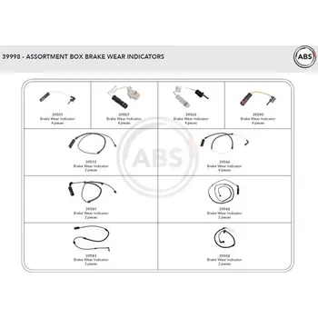 Brzdová destička Indikátor opotřebení brzd A.B.S. 39998