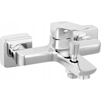 Vodovodní baterie Nástěnná vanová baterie s jednou pákou Ferro Vanová baterie chrom Lippi Eco Ferro stříbrná