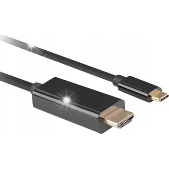 Video kabel Kabel USB-C na HDMI 1.8m 4K 60Hz černý LANBERG