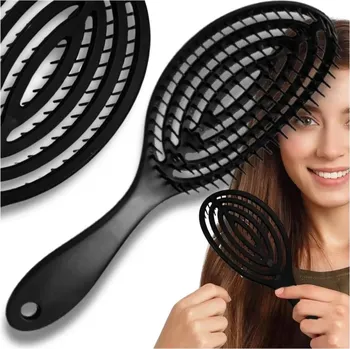 Ozdoba do vlasů J&W Dámský kartáč na vlasy Plarentina černá One size