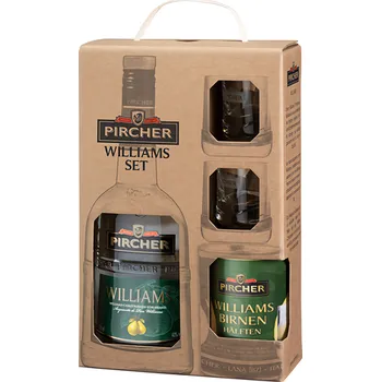 Sklenice Pircher Williams 40 % 700 ml + sklo 2 ks 700ml