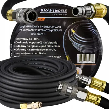 Kompresor PNEUMATICKÁ HADICE 15M GUMOVÁ HADICE 10x17 LISOVANÁ PRO KOMPRESOR