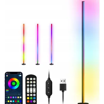 Stojací lampa LED RGB STOJACÍ LAMPA S HUDBOU – IDEÁLNÍ ATMOSFÉRA DO LOŽNICE NEBO HERNÍHO POKOJE