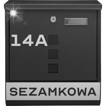 Poštovní schránka ČERNÁ POŠTOVNÍ SCHRÁNKA NA DOPISY TUBA VZOR