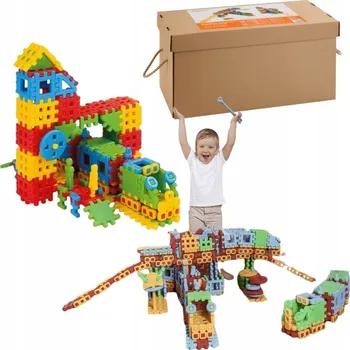 ostatní stavebnice Marioinex Stavební Stavebnice Nádraží Kartonové 433 dílků (900949)